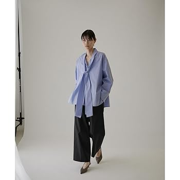 【お値引きしました】アダムエロペ　コットンライクスタイルアップワイドパンツ SALON adam et rope' パンツ コットンライクスタイルアップ